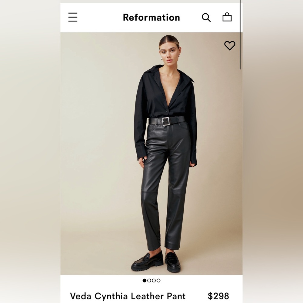 Veda x reformation Cynthia leather pants